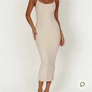 Meshki Cream Midi Dress